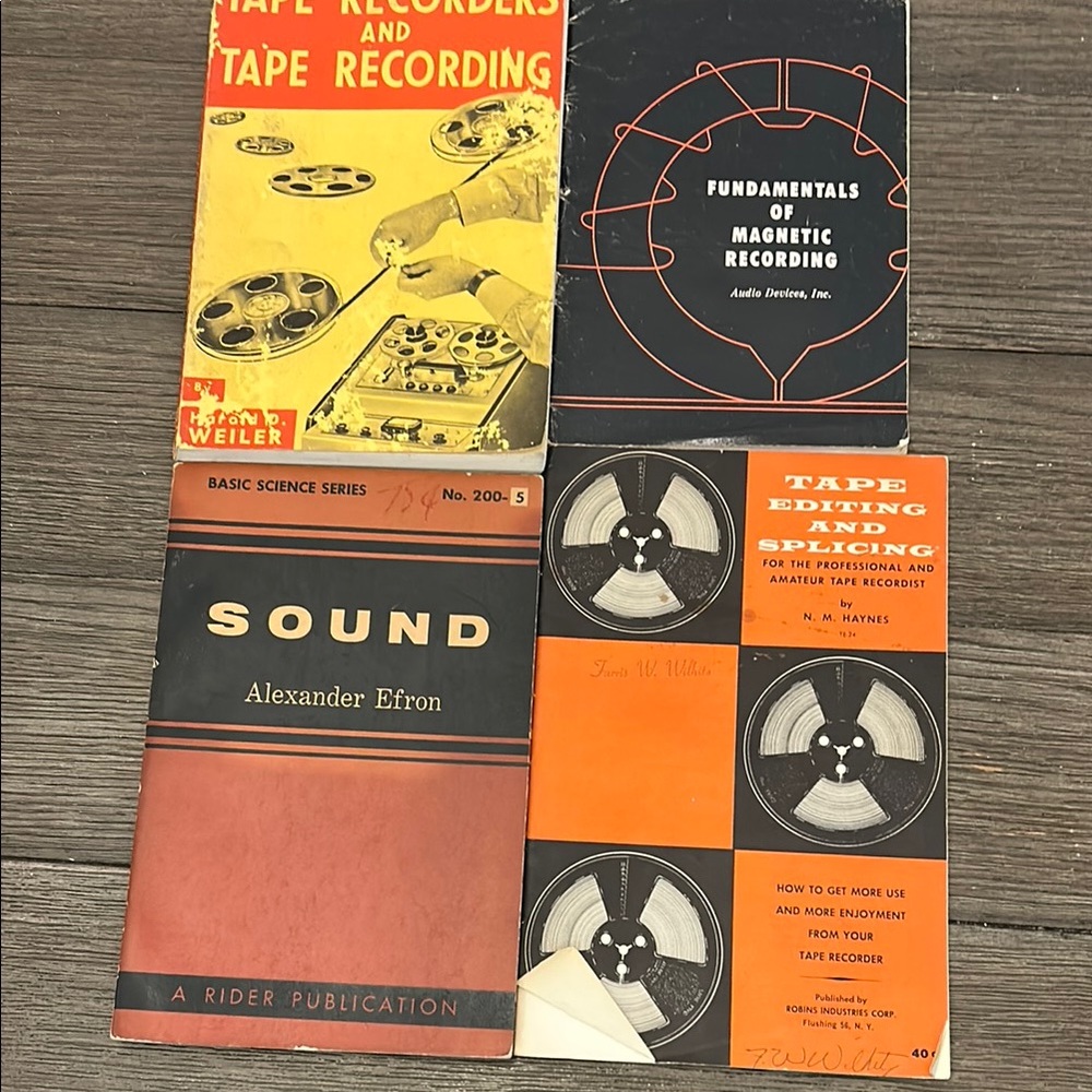 Vintage Audio Recording Book booklet 4 different titles vintage sound 1950’s